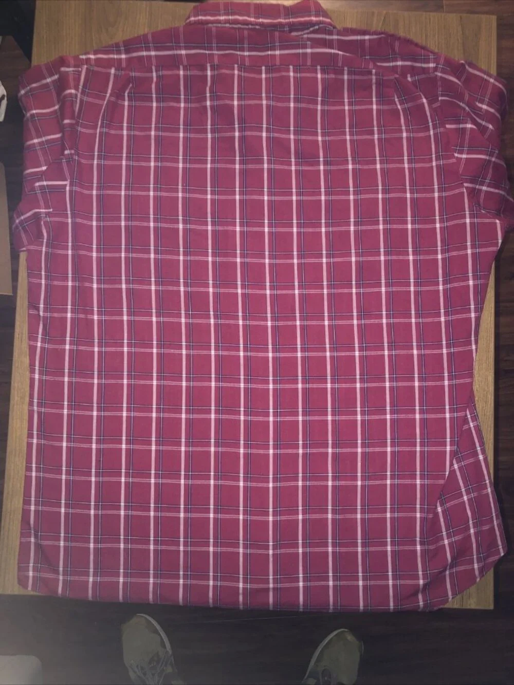 Levi's Button Up Shirt Mens XL Red Standard Fit Plaid Pockets Cotton Polyester -